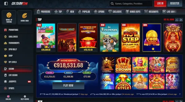 Glorion Casino na mobitelu